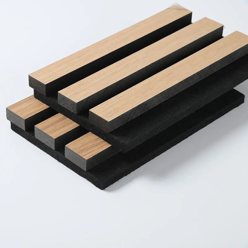 Wooden slotted Akupanel decoration acoustic wall panel