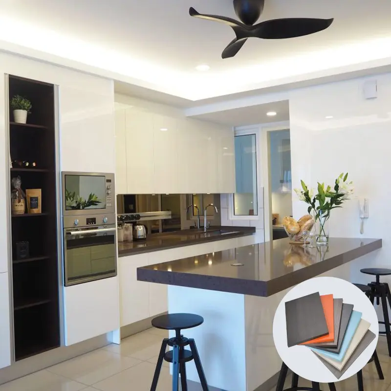 Furniture Plywood Melamine Faced Board Plywood 9mm 12mm 16mm 18mm Kitchen Cabinet Plywood