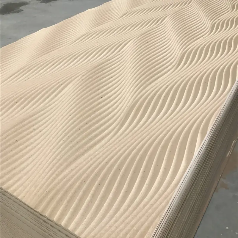 9mm Flexible MDF wall cladding solid oak/pine/elm bending wall board