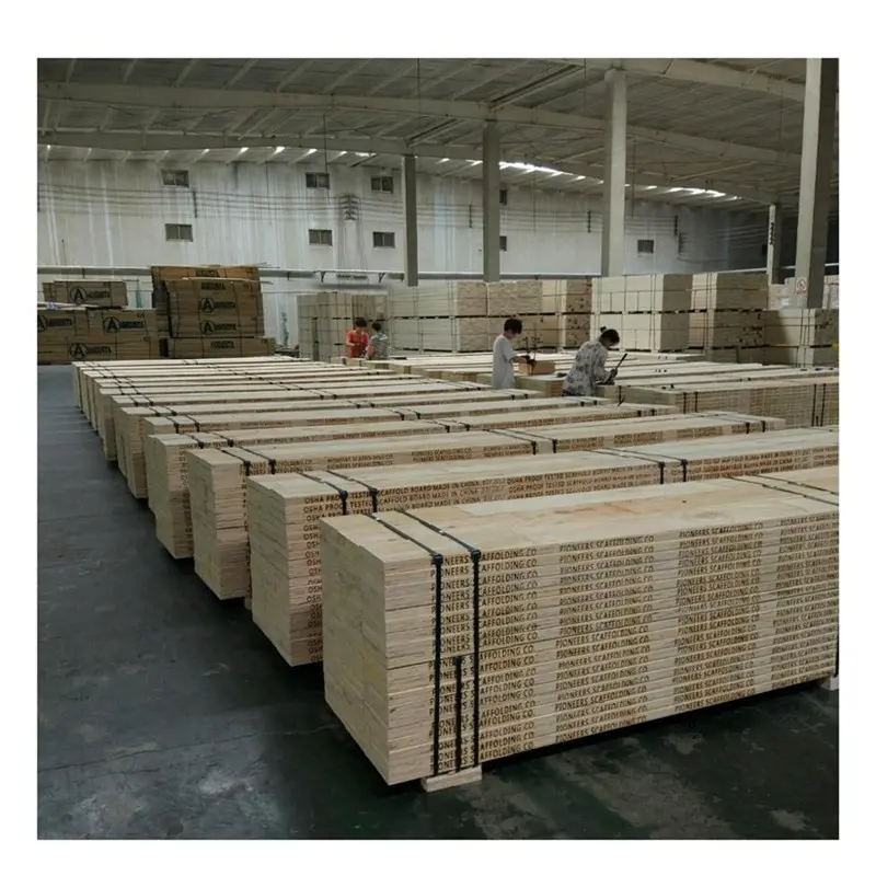 Scaffolding LVL planks for construction