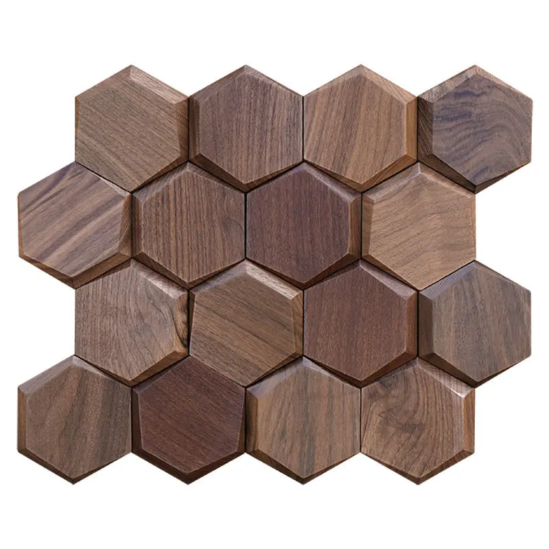Solid Wood Mosaic Background Wall Home Wall Decoration