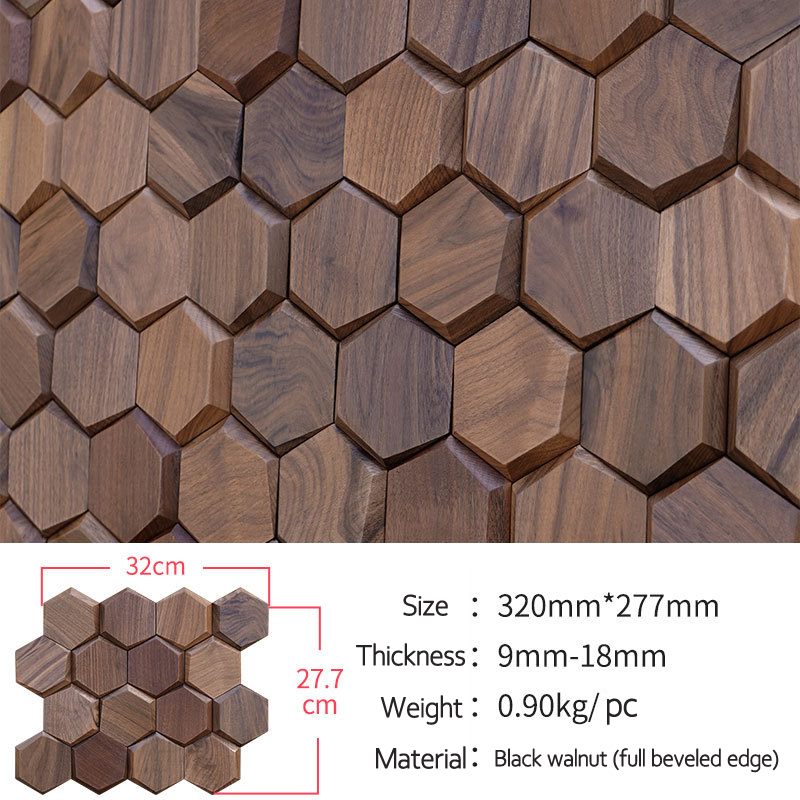 Solid Wood Mosaic Background Wall Home Wall Decoration