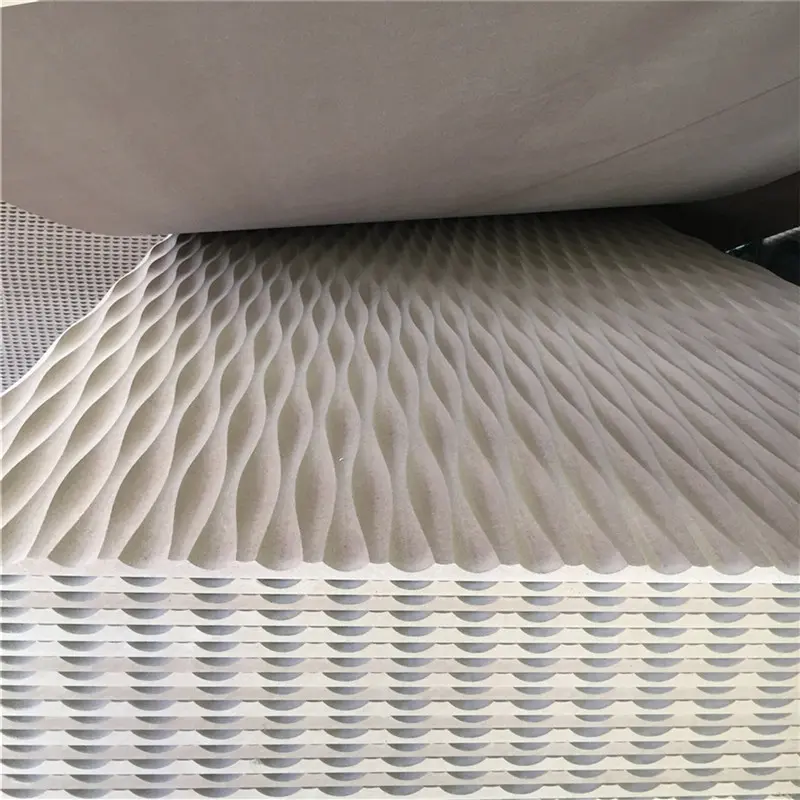 Decorative Wood Art Carved Cladding Panel Textured Wall Board Sheets MDF 3D Grooved Paneling For Walls