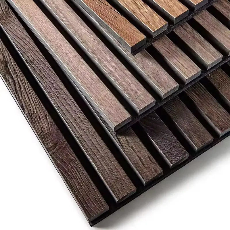 Wooden slotted Akupanel decoration acoustic wall panel