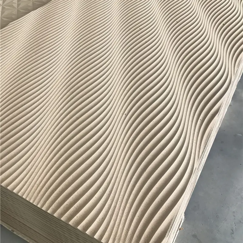 9mm Flexible MDF wall cladding solid oak/pine/elm bending wall board