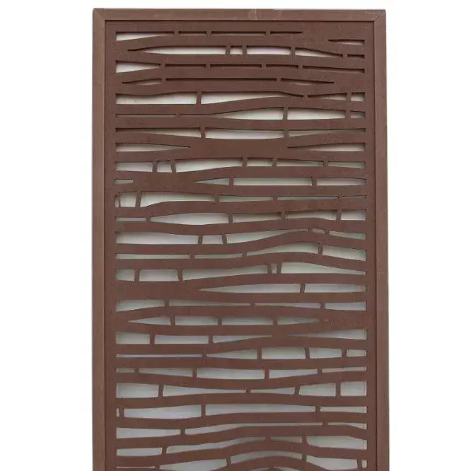 Waterproof wpc portable garden screens room dividers Modern Design CNC Interior Living Room Divider wpc screen